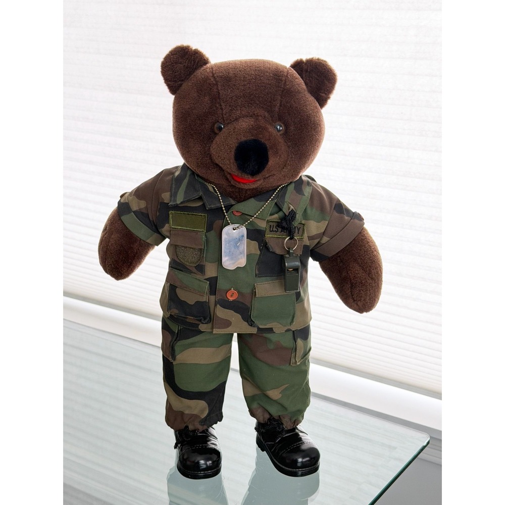 Bear Forces of America US Army Teddy Bear 21" Made in USA Military Camo Rare - Picture 4 of 16